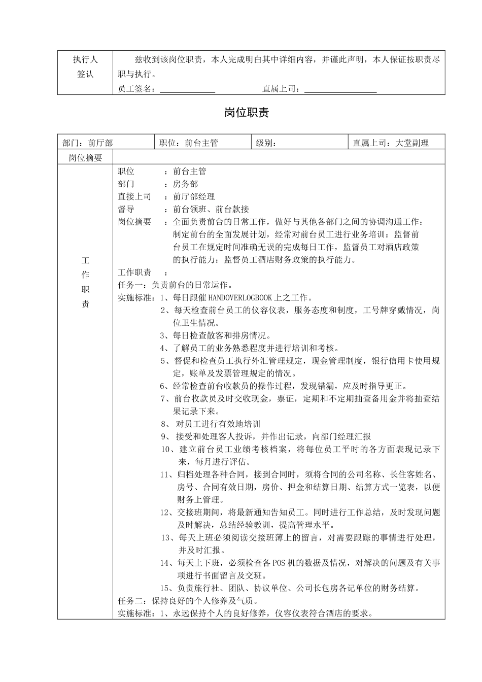 酒店前厅部管理手册_第3页