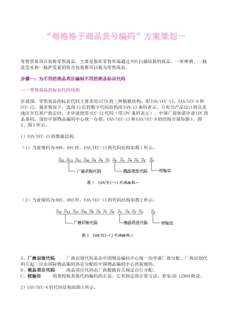每格格子商品货号编码方案策划