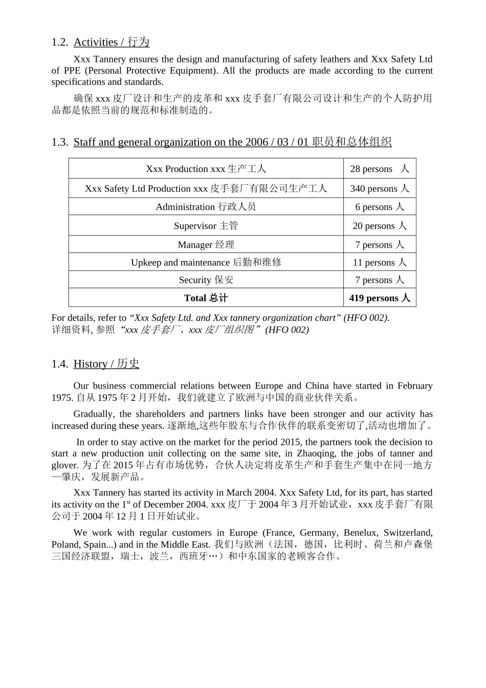 皮手套厂有限公司质量手册外资公司_第3页