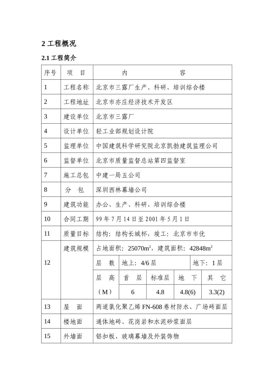 北京三露厂生产科研培训综合楼装修施工组织设计_第2页