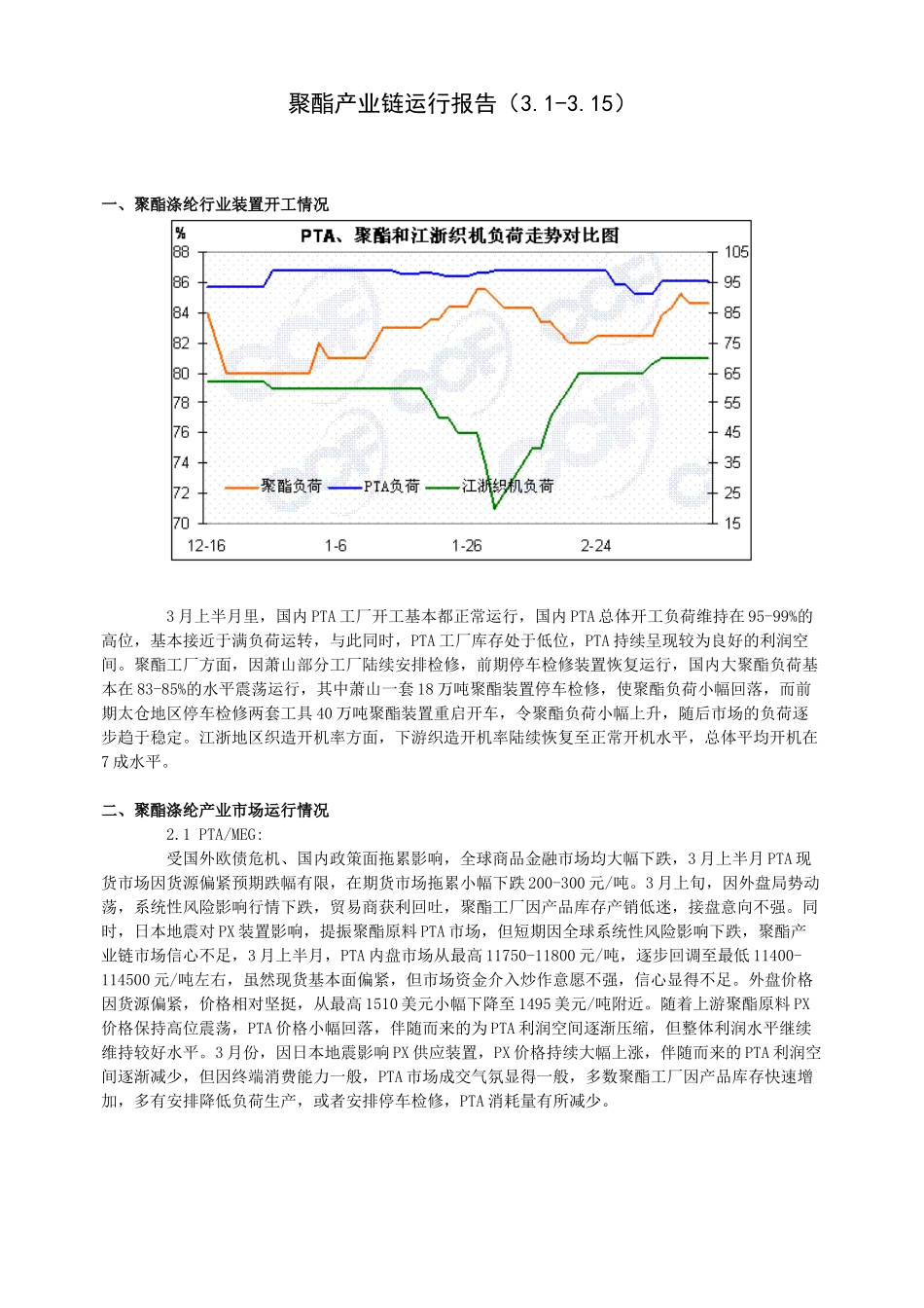 聚酯产业链运行报告_第1页