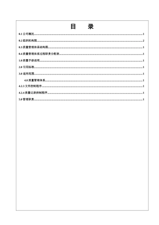 软件产业有限公司质量手册