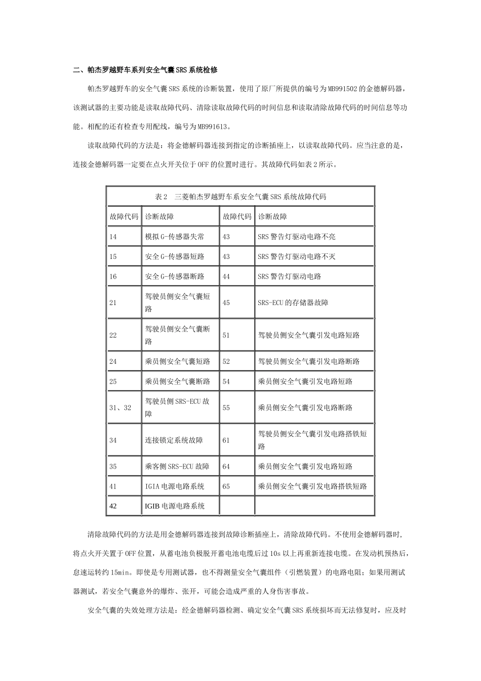 三菱车系自诊断系统大全_第3页