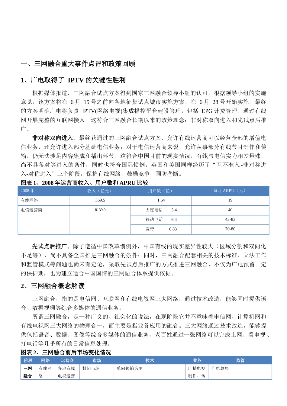 三网融合实质推进，行业闪现投资机会报告要点_第2页