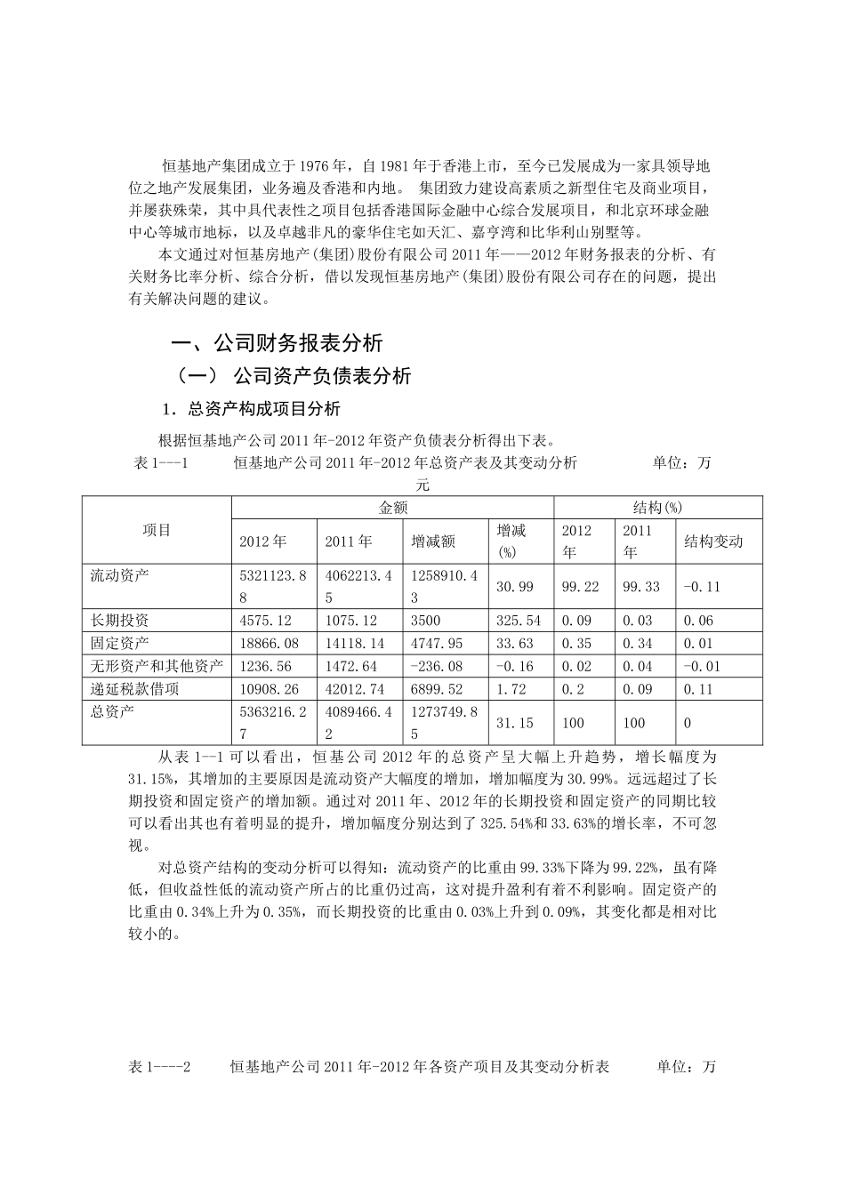 恒基地产发展与盈利能力分析研究  工商管理专业_第3页