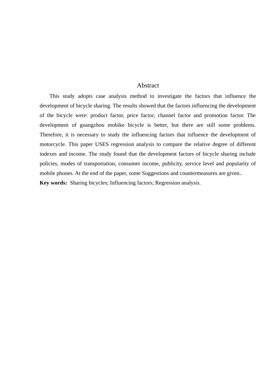 互联网+背景下广州摩拜单车发展影响因素研究分析   信息管理与信息系统专业_第2页