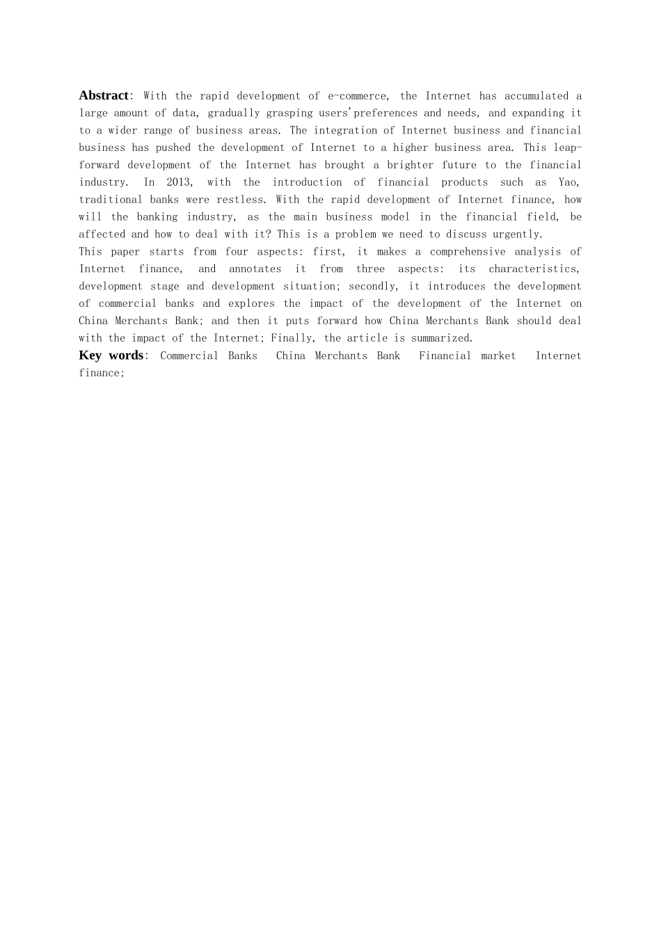 互联网金融对商业银行的影响分析研究  财务会计学专业_第3页