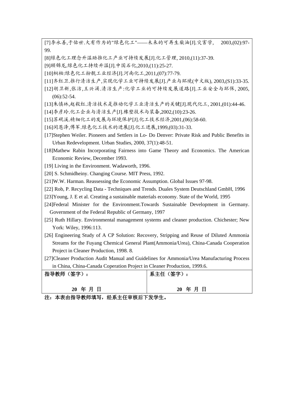 化学工业中的清洁生产分析研究  化学工程与工艺专业 任务书_第2页