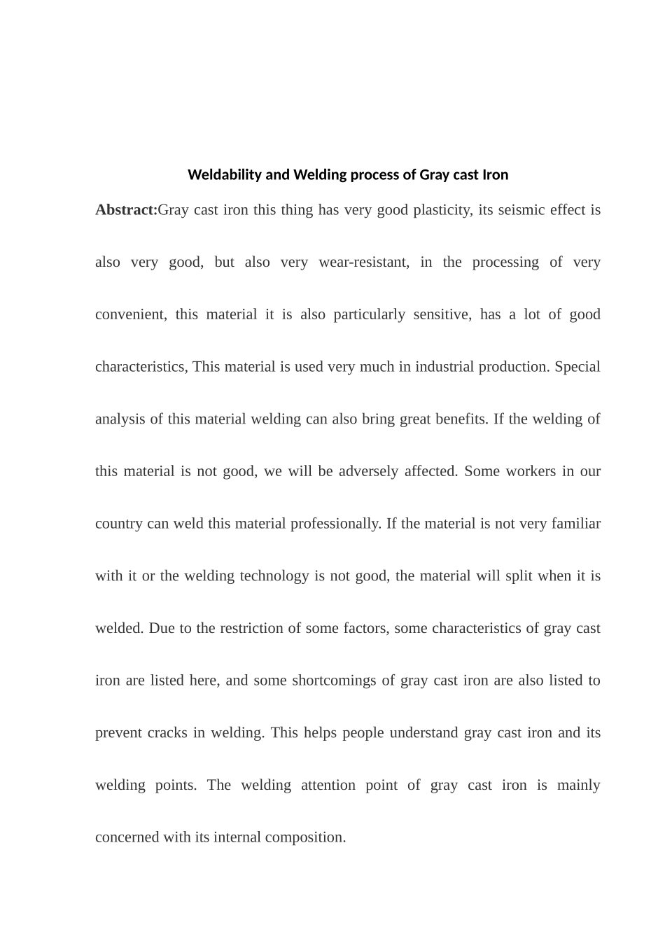 灰铸铁的焊接性及焊接工艺研究分析  机械制造专业_第3页