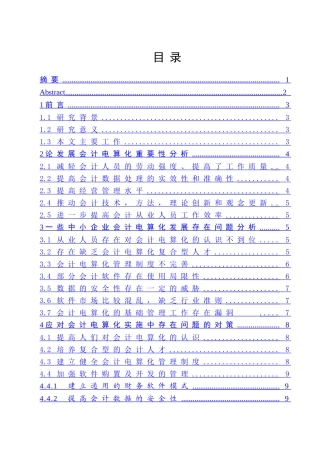 会计电算化分析研究  财务会计学专业