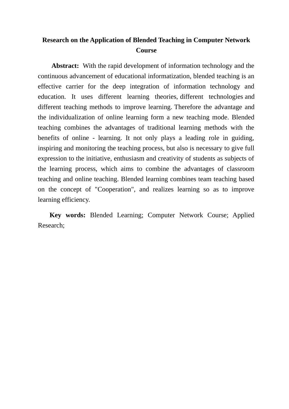 混合式教学在计算机网络课程中的应用研究分析 教育教学专业_第3页