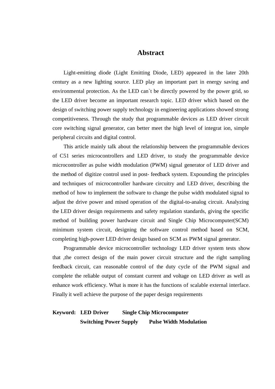 基于C51系列单片机LED驱动电源设计分析研究 计算机科学与技术专业_第2页