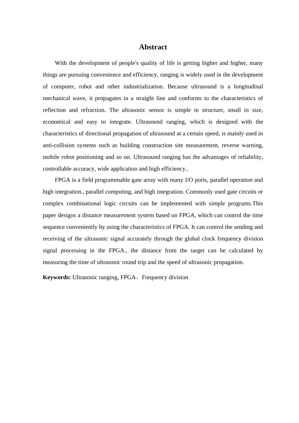 基于FPGA的高精度测距系统设计研究分析  计算机科学与技术专业_第2页