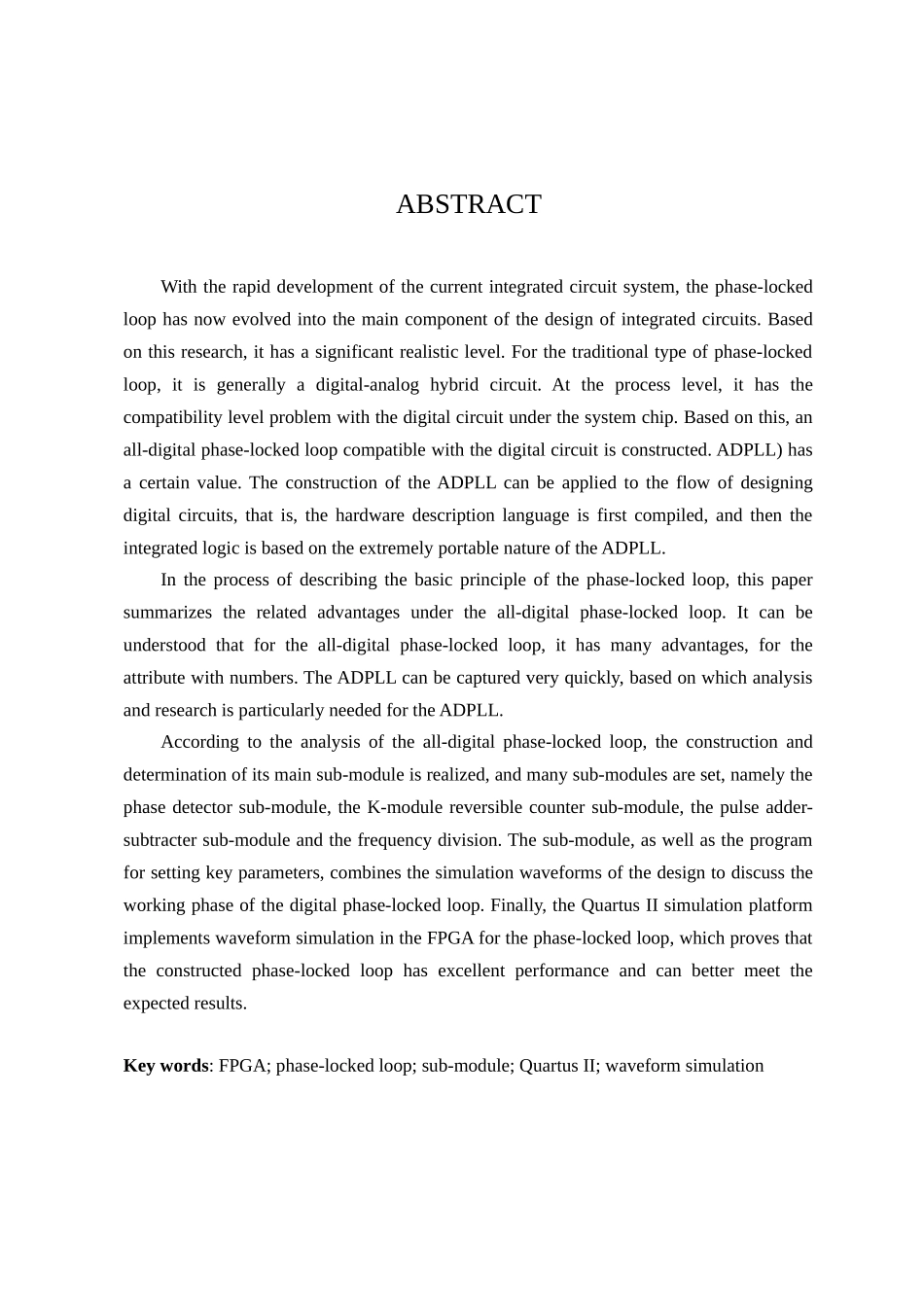 基于FPGA的全数字锁相环的设计研究分析  计算机科学与技术专业_第2页