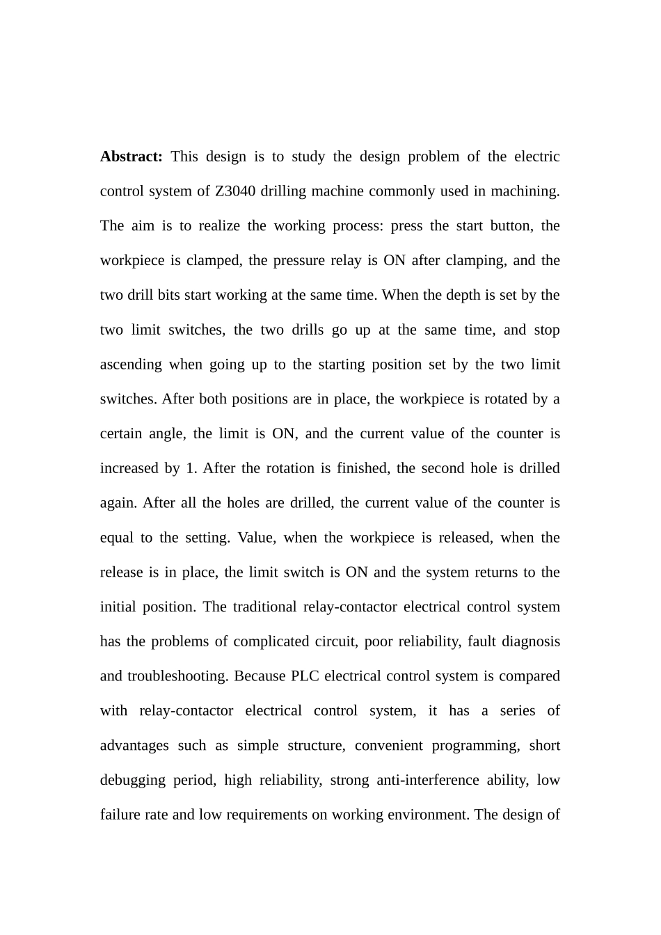 基于plc的钻床电气控制系统设计分析研究  电气工程自动化专业_第2页