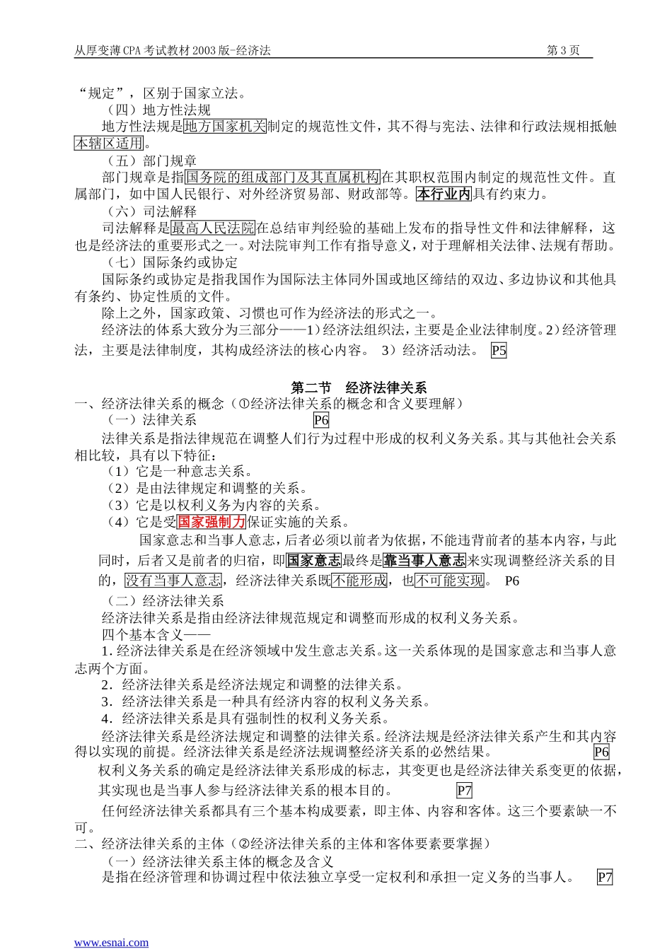 《从厚变薄CPA考试教材系列》经济法知识点梳理汇总_第3页