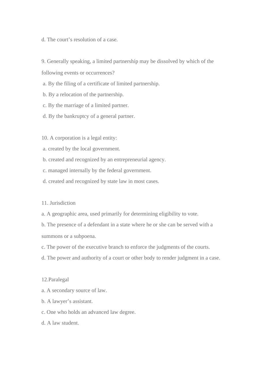 法律英语证书（LEC）全国统一考试样题_第3页