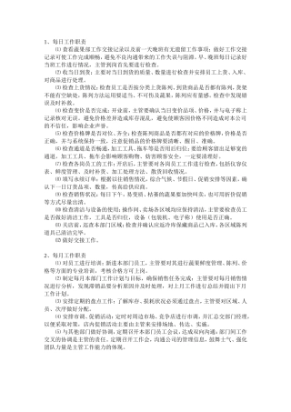 蔬果部工作职责梳理汇总