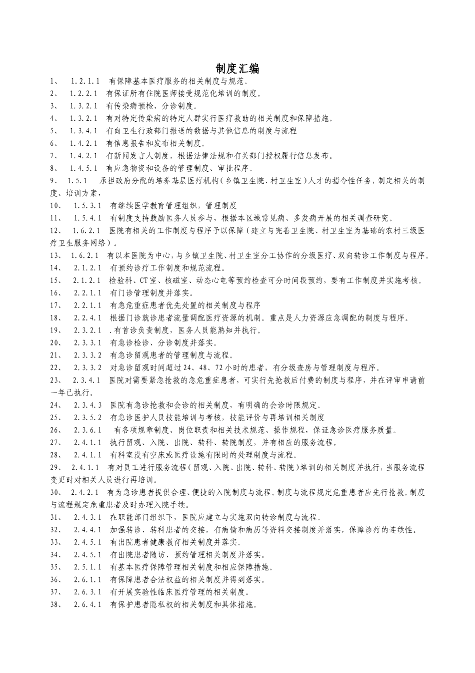 医院制度汇编_第1页