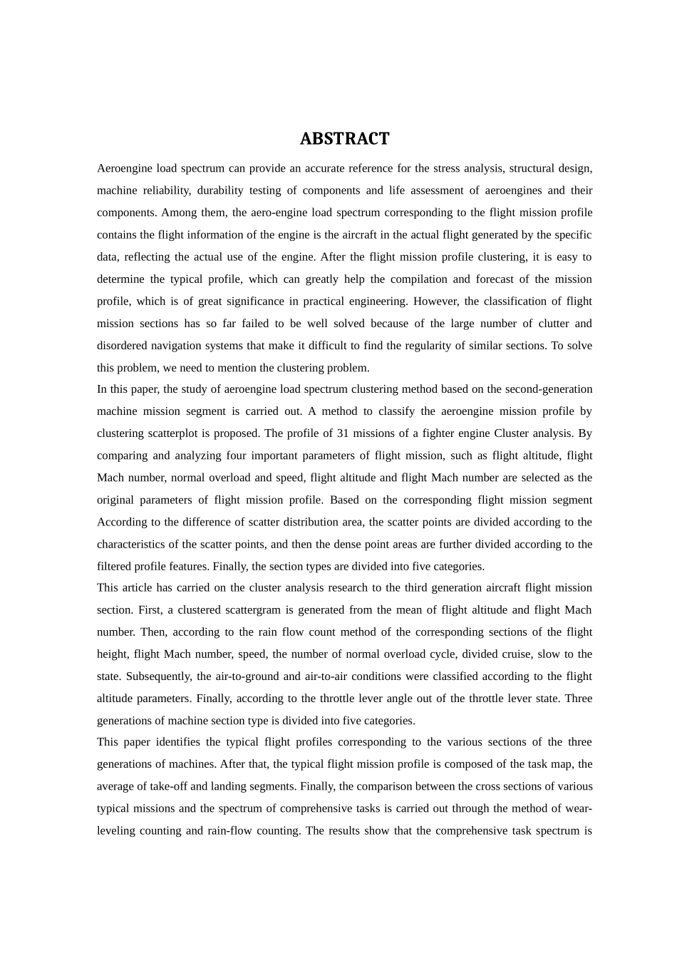 基于任务段的航空发动机载荷谱聚类方法研究分析  机械制造自动化专业_第3页