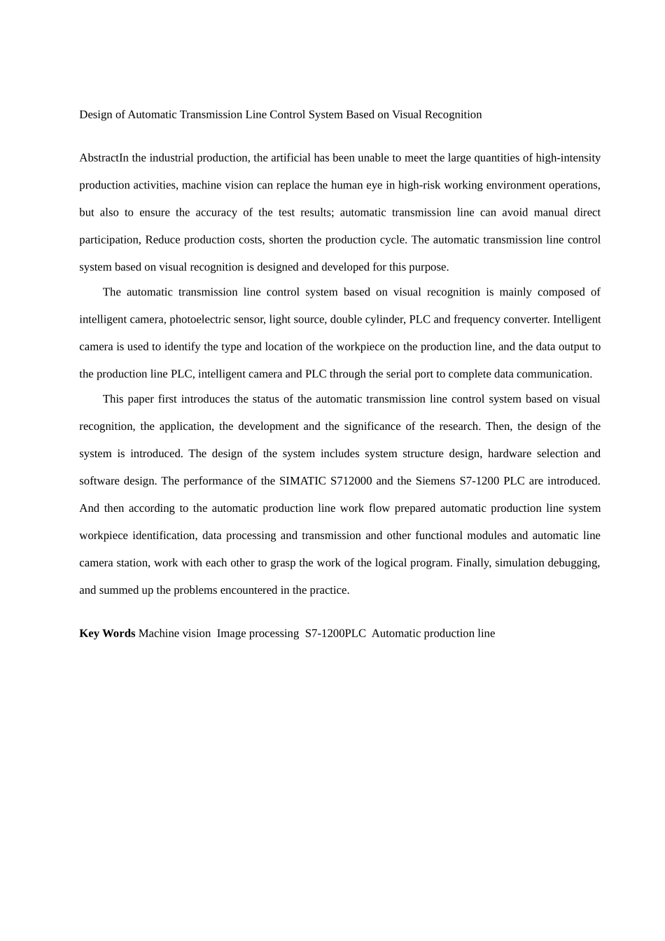 基于视觉识别的自动输送线控制系统设计和实现    电子信息工程专业_第2页