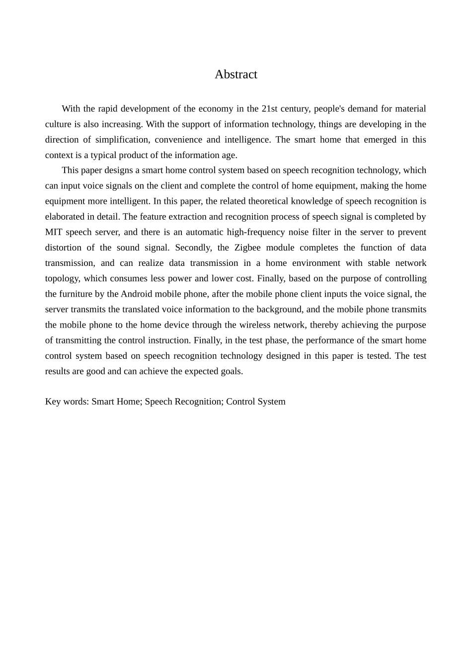 基于语音识别技术的智能家居控制系统的设计和实现   计算机科学与技术专业_第2页