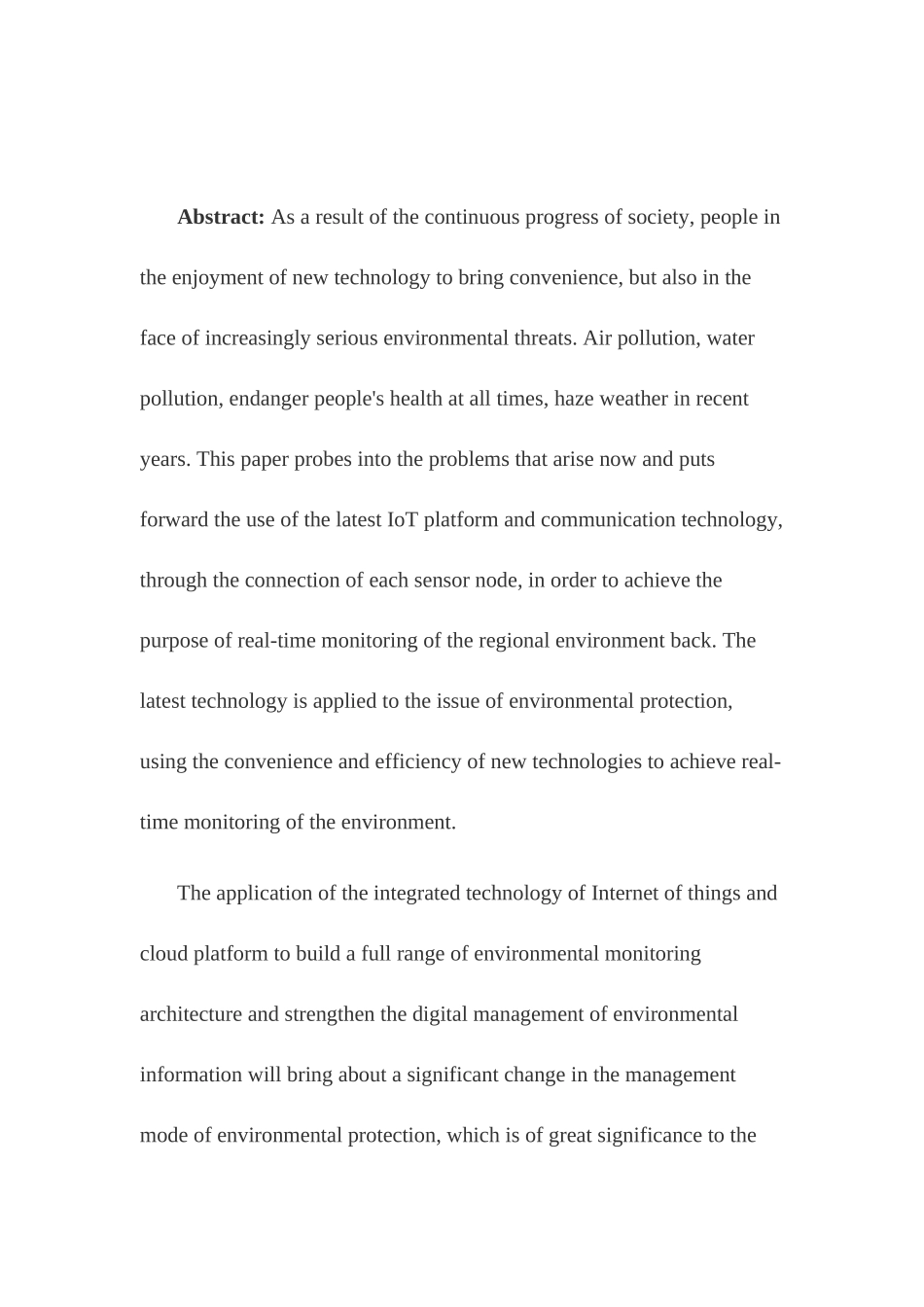 基于中国移动ONENET物联网平台的环境数据采集系统设计和实现   计算机科学与技术专业_第2页