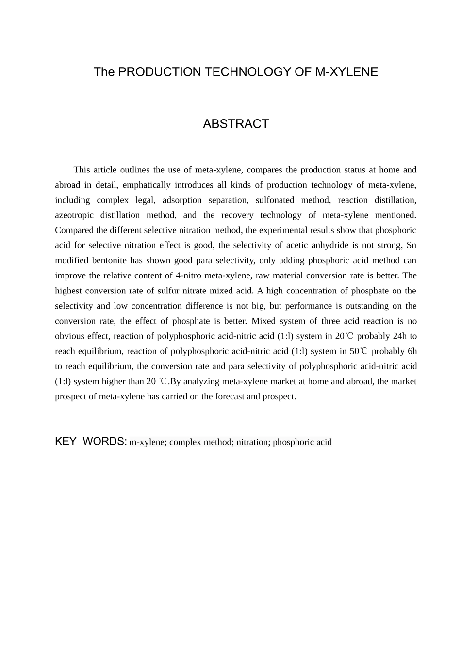 间二甲苯生产技术分析研究  应用化工技术专业_第2页