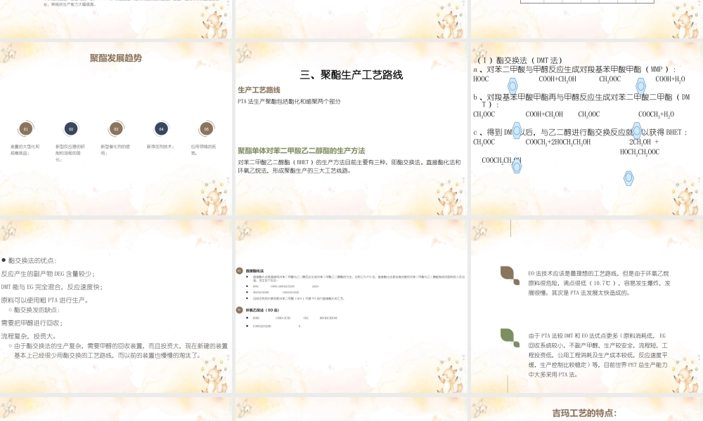 聚酯工艺基础知识汇总