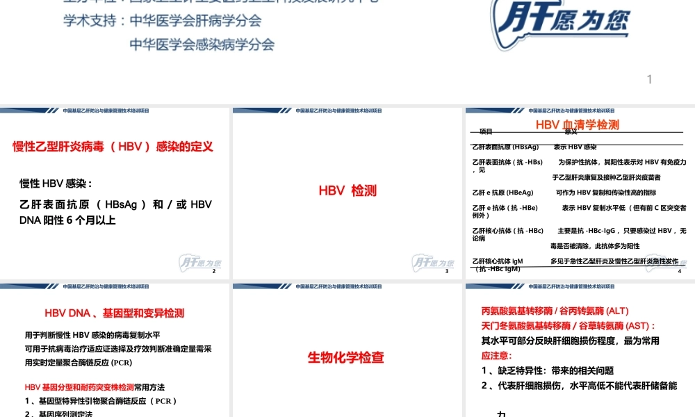 慢性乙型肝炎的诊断