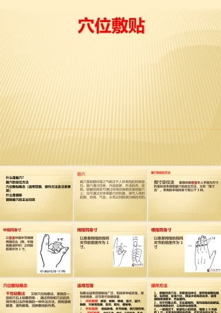 穴位贴敷授课