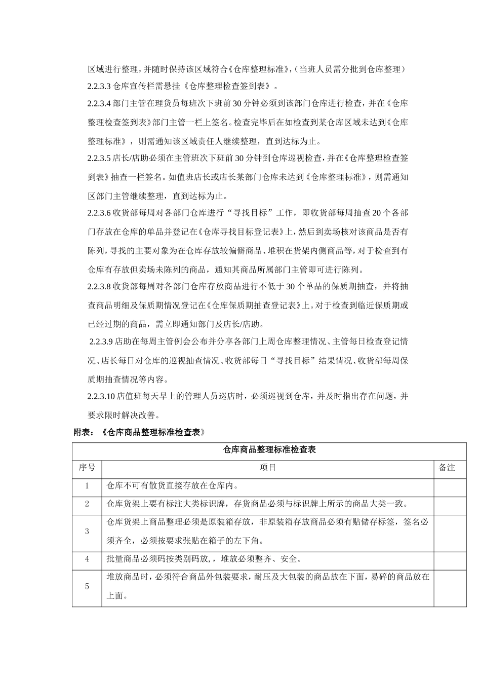 仓库管理规范规章制度_第3页