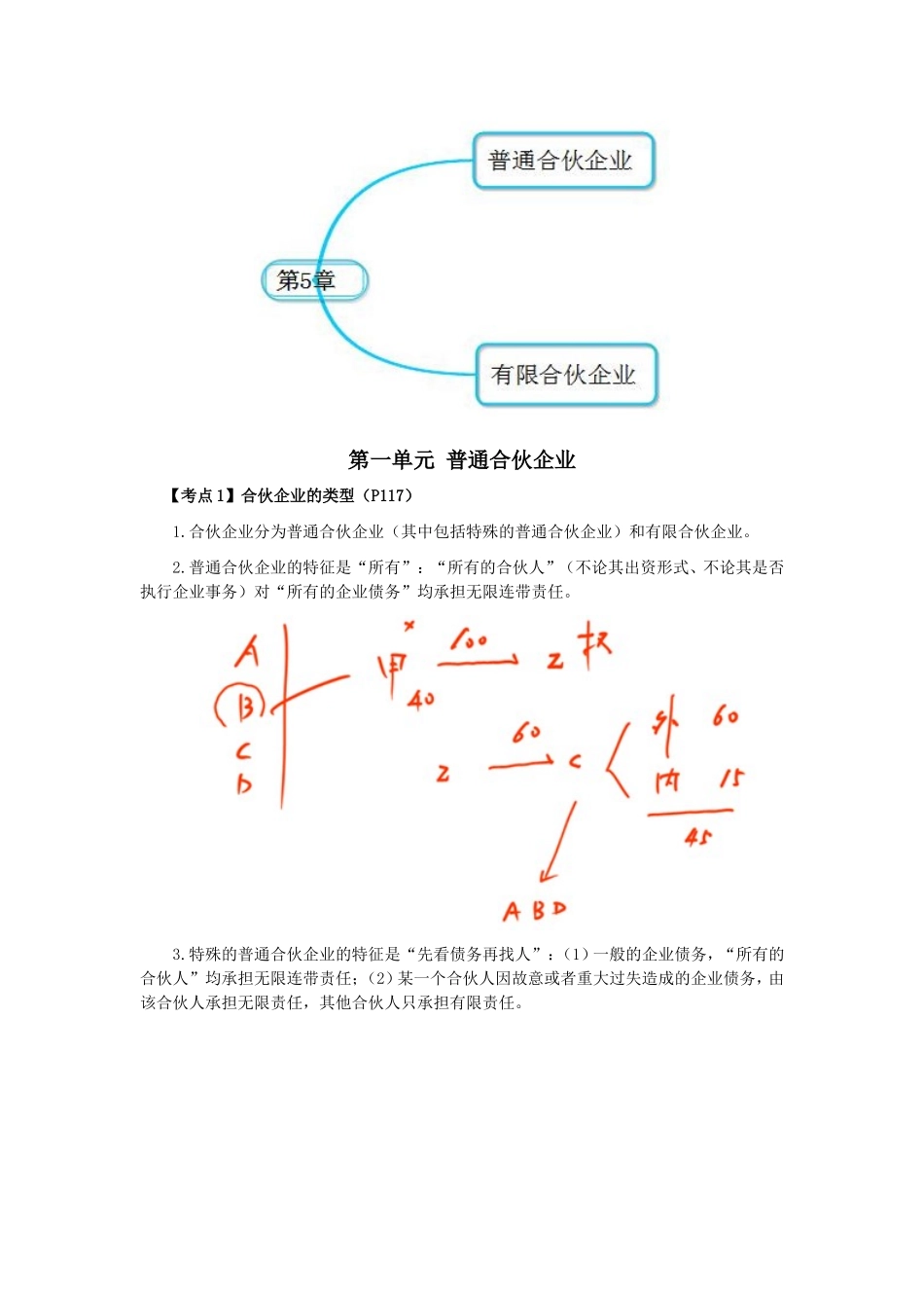 第五章 合伙企业法律制度知识点梳理汇总_第2页