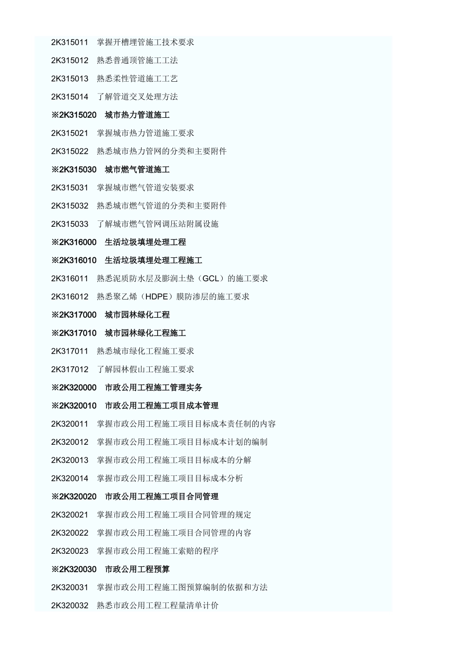 二级建造师执业资格考试大纲（完整版）（市政公用工程专业）_第3页