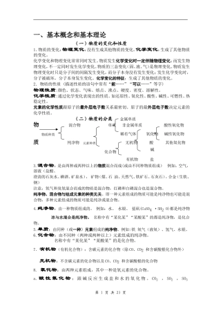 物理变化基本概念知识点梳理汇总