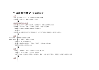 中国新闻传播史（理论框架梳理）