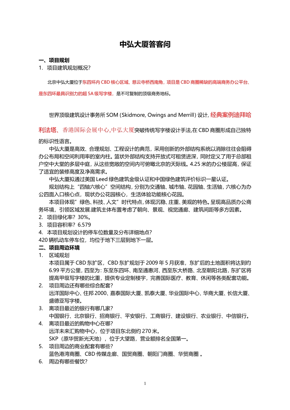 中弘大厦答客问_第1页