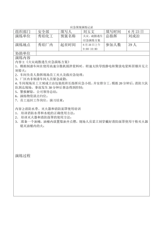 022.应急 演练记录台账