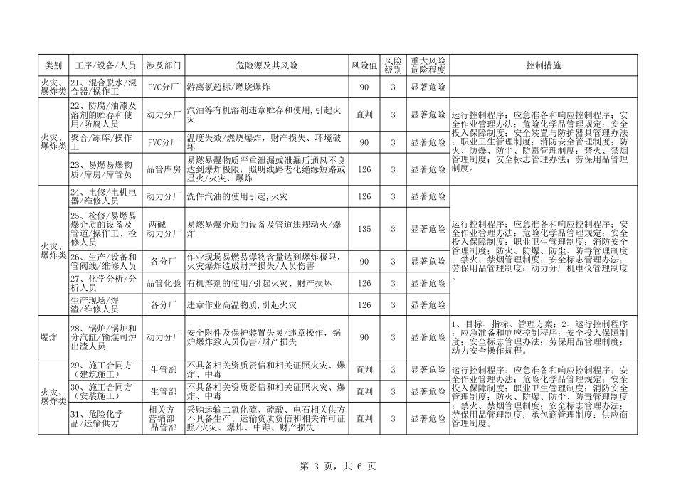 XXXXX公司2026年重大风险清单_第3页