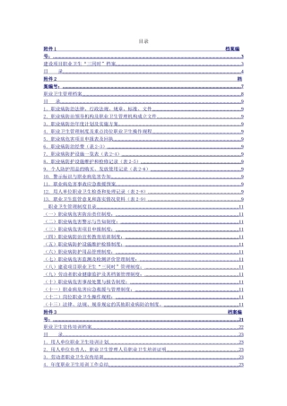 【六项档案】职业卫生