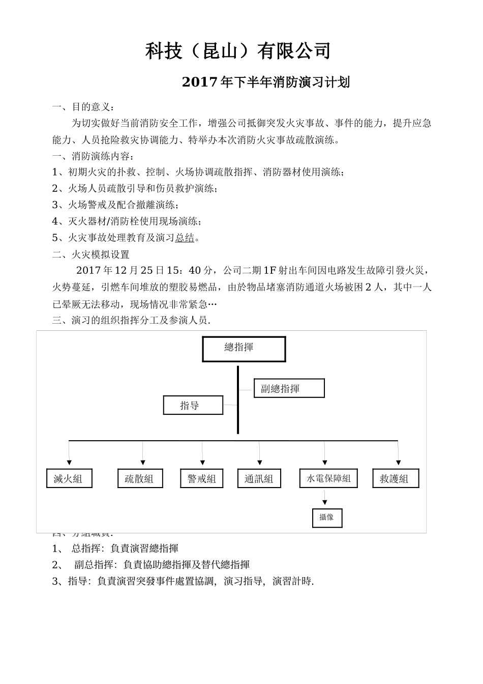 消防演习计划_第1页