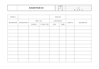 009 危险废物申报登记表