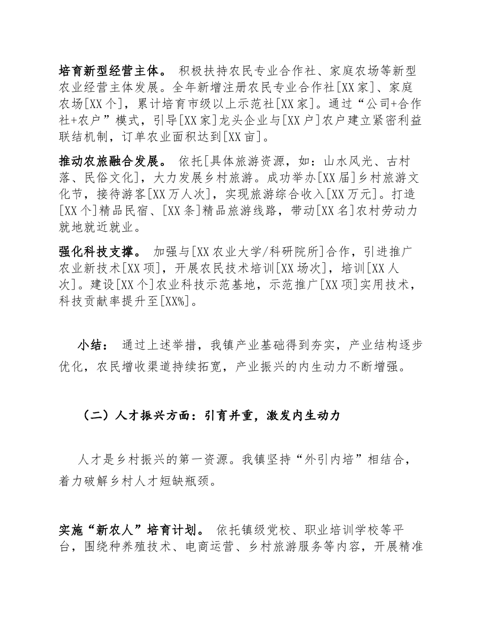 2020年乡镇乡村振兴工作总结（含Word模板）_第3页