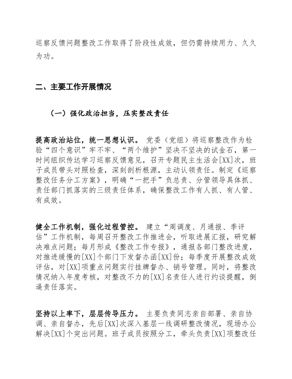 2021年巡察整改情况自查报告（含问题清单与整改措施模板）_第2页