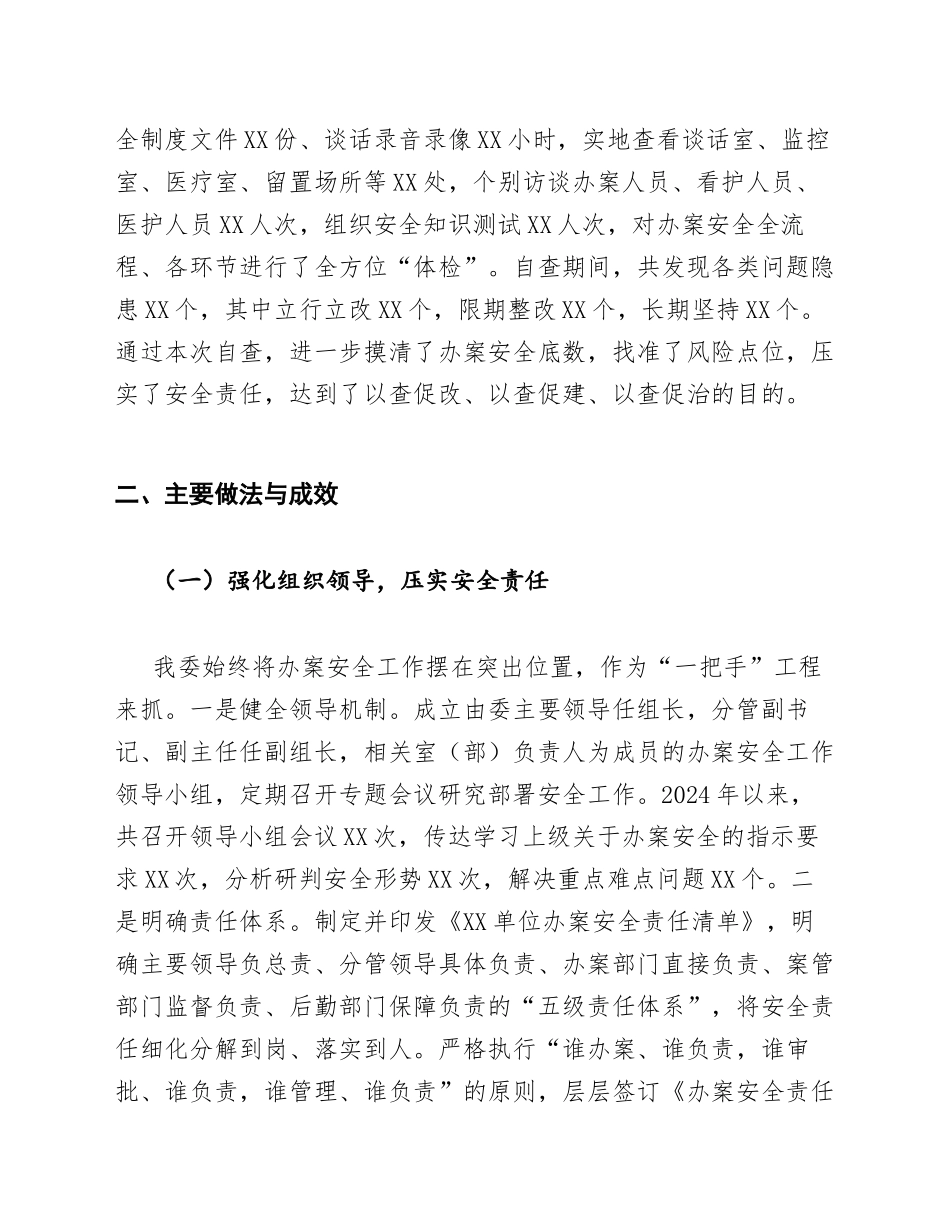 2025年纪检监察机关办案安全自查报告（含整改台账模板）_第3页