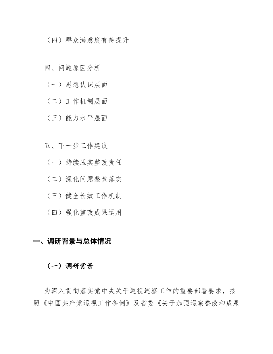2025年社区巡察整改落实情况调研报告（含问题清单与整改台账模板）_第2页