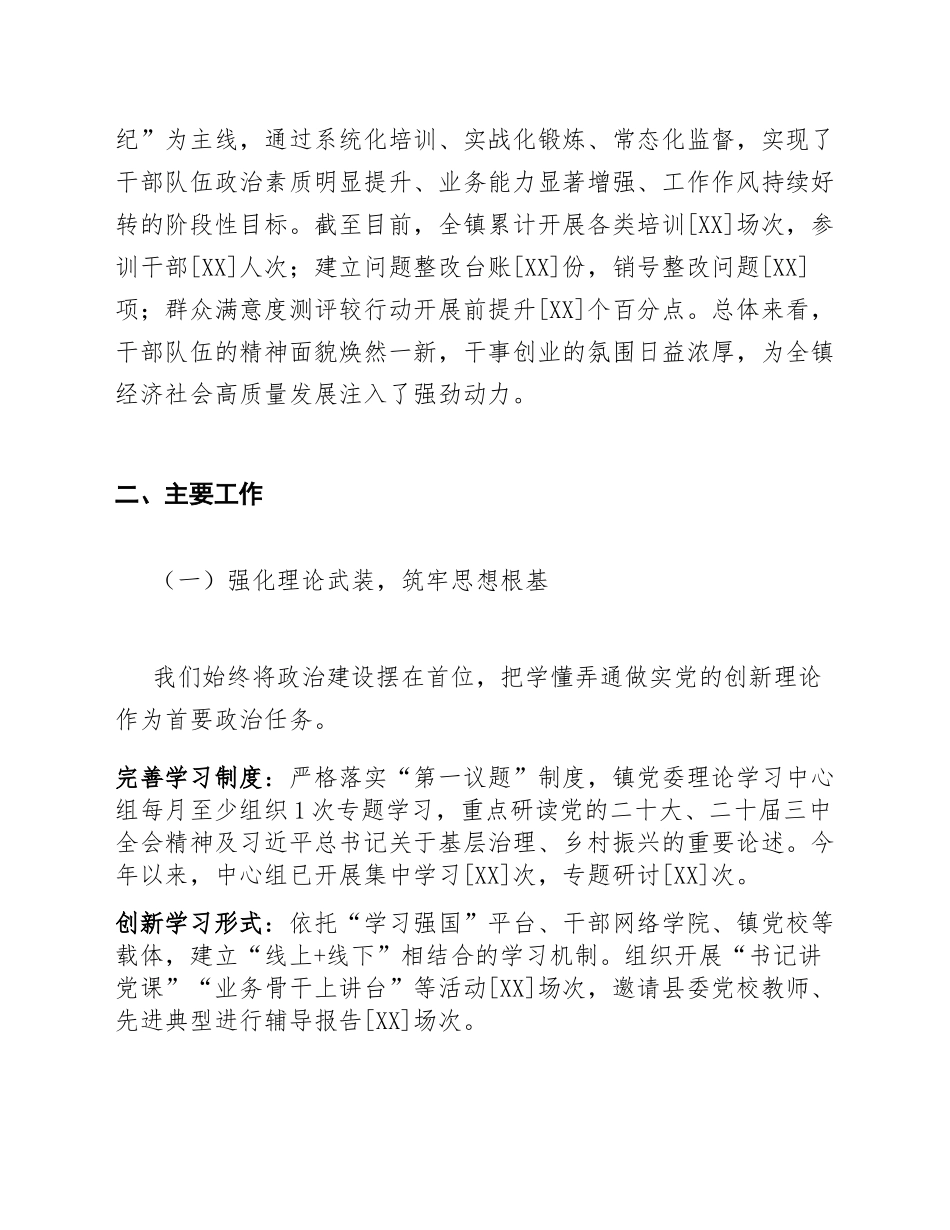2025年乡镇基层干部能力作风建设专项汇报（含整改措施模板）_第2页