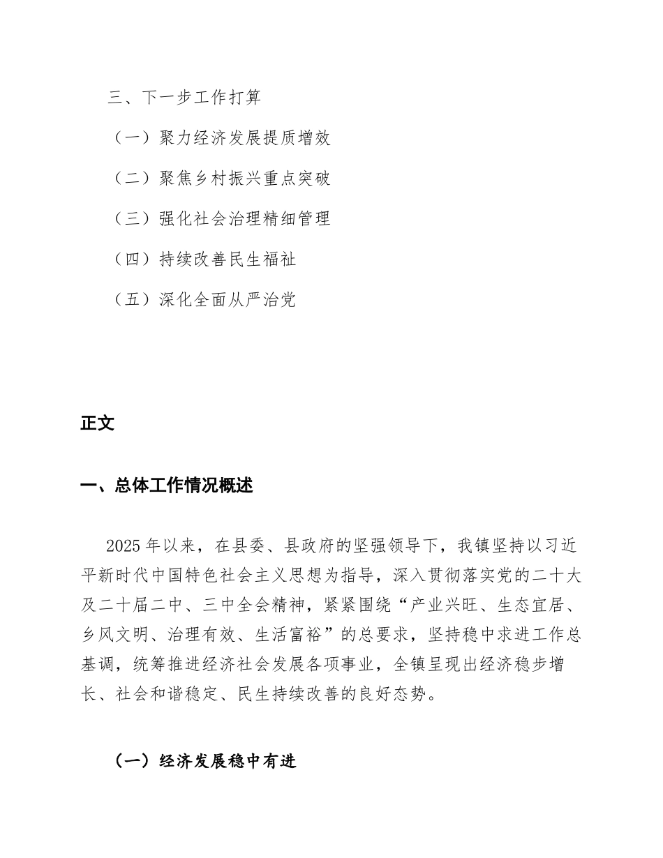 2025年乡镇基层汇报材料_第2页