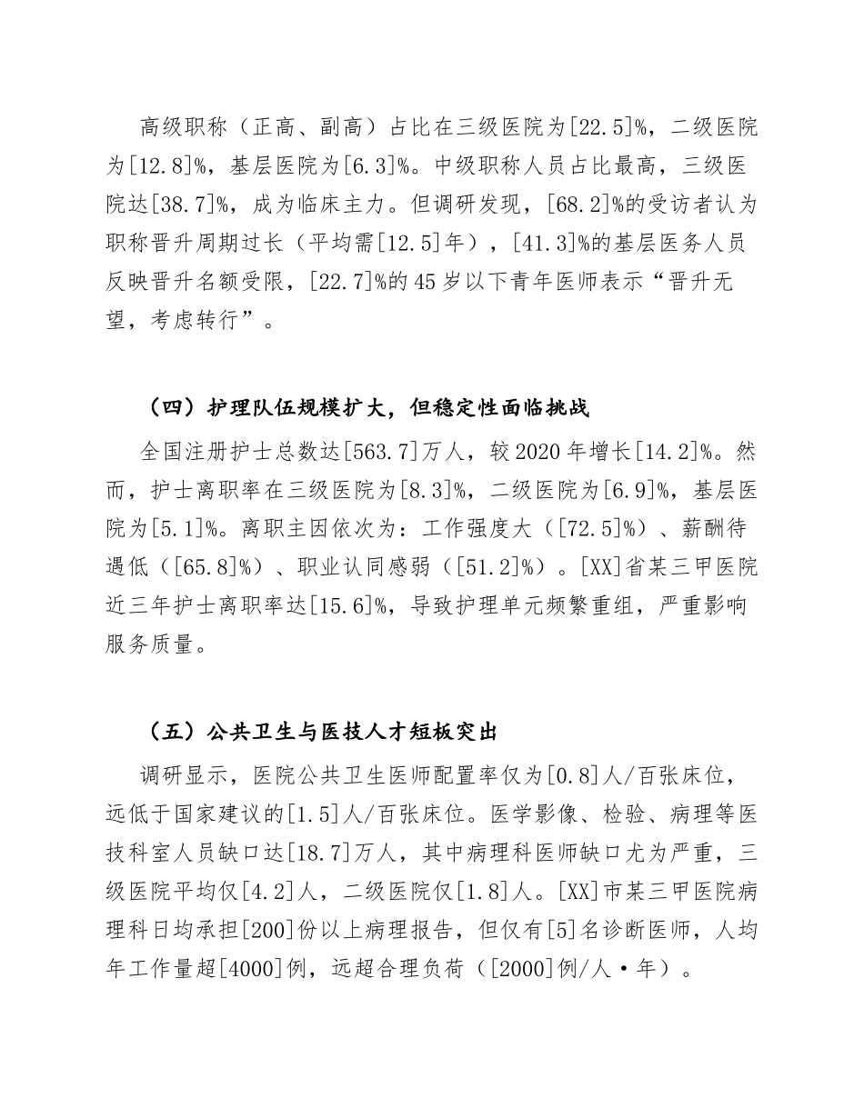 2025年中国医院人力资源现状调研报告（含数据模型与对策建议）_第3页