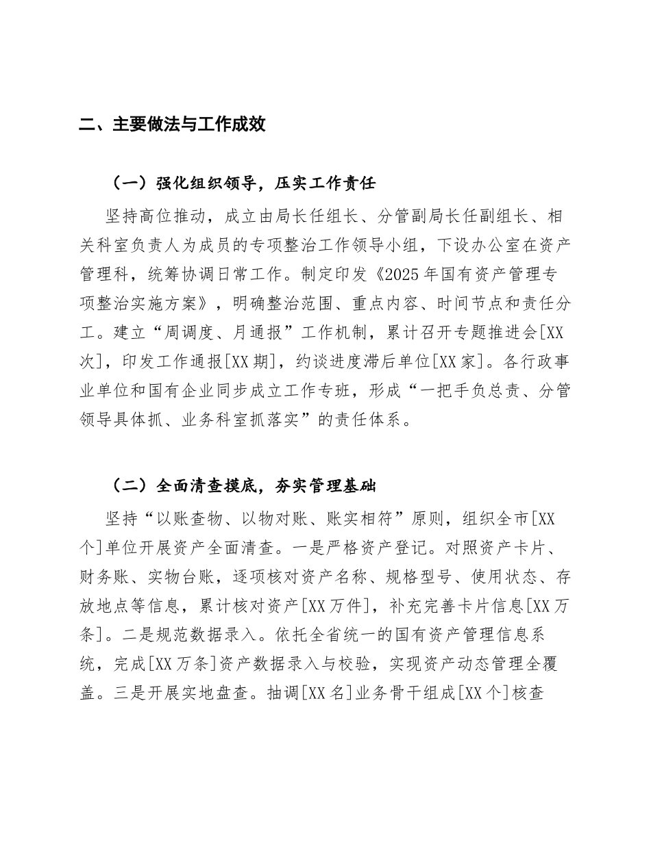 2026年财政局国有资产管理专项整治工作汇报（含问题整改清单）_第2页